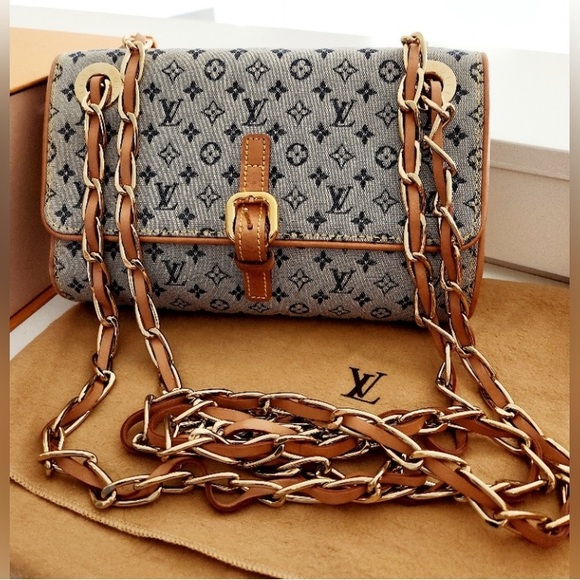 Louis Vuitton Mini Lin Camille Shoulder and Crossbody bag in Navy and Gray - Picture 1 of 3